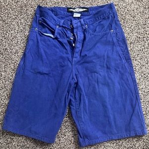 Vintage Z Cavaricci Purple Jean Denim Shorts 90s Size 32